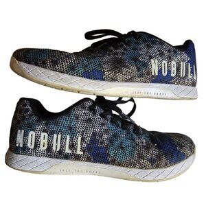 Nobull Midnight Floral Trainer Athletic Shoes Mens Sz 9.5 Women Sz 11 Blue Black